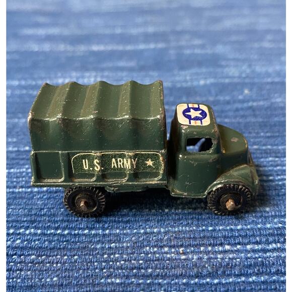 Vintage Barclay Diecast U.S. Army Troop Transport Cargo Supply Truck 15B - Picture 2 of 4